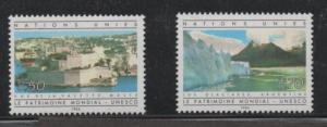 SCOTT#  124-125  singles     MNH   UN  GENEVA   1984