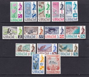 Gibraltar Scott 147-160,  1960 QEII Defins VF MNH.  Scott $67