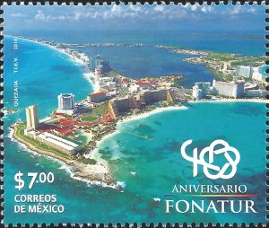 J) 2014 MEXICO, 40th ANNIVERSARY OF FONATUR, LANDSCAPE, MNH