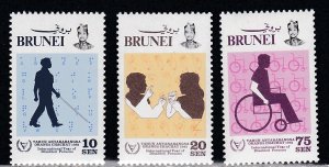 Brunei # 273-275, International Year of the Disabled, Mint NH, 1/2 Cat.