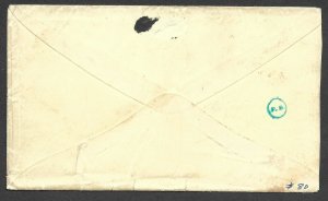 Doyle's_Stamps: California 1861 Marysville (Yuba County) Postal History w/Letter