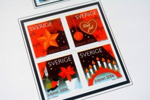 COLOR PRINTED SWEDEN 2000-2010 + 2011-2019 STAMP ALBUM PAGES (131 illust. pages)