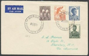 PAPUA NEW GUINEA 1958 cover ex GOROKA to Australia..........................G871