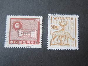 Korea 1963 Sc 392,395 FU