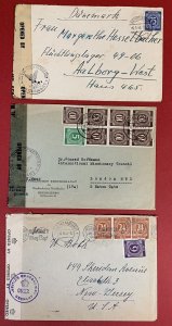 Germany, 1946-1947, Lot of 3 U.S. and British Censored Covers