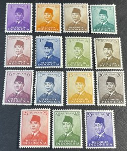 INDONESIA # 387-400-MINT NEVER/HINGED-COMPLETE SET---1951-53