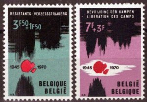 ZAYIX Belgium B859-B860 MNH Semi-Postal Books Liberation of Camps 071823S172M