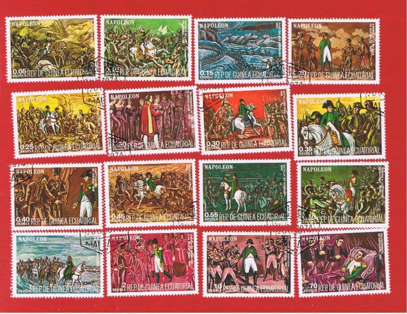 Equatorial Guinea #7782-7797 VF used  Napoleon