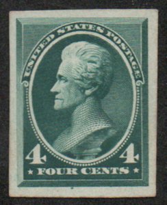 USA #211 P4 XF-SUPERB, proof on cardboard, robust color, SELECT!