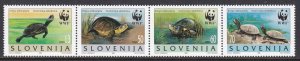 Slovenia, Fauna, WWF, Turtles MNH / 1996