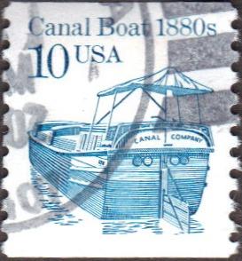 US Used 10 cent Scott# 2257a Canal Boat VF