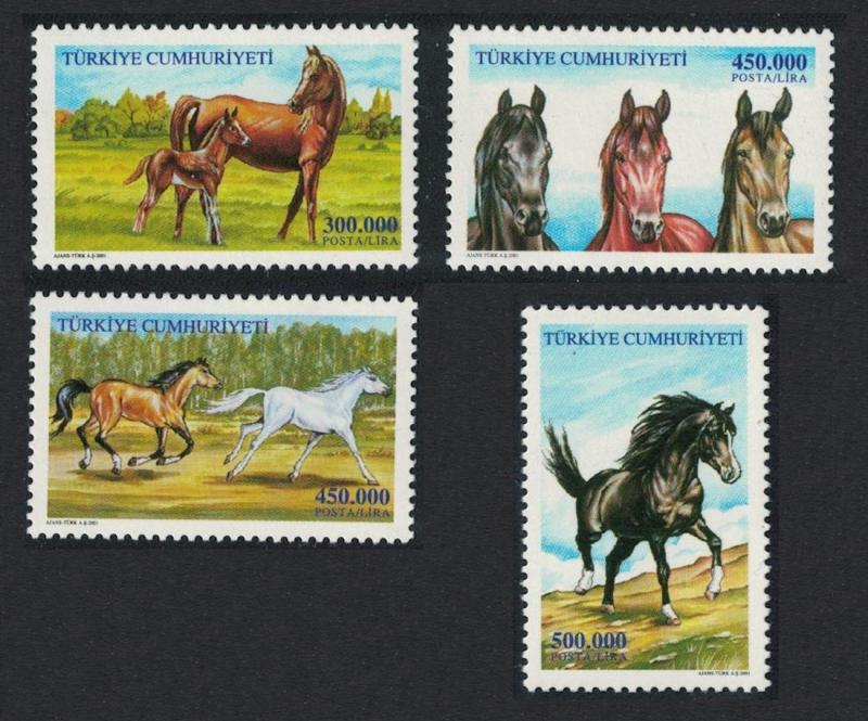 Turkey Horses 4v SG#3473-3476