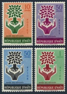 Haiti 452-453, C151-C152, MNH. Michel 599-602. World Refugee Year WRY-1960. Oak.