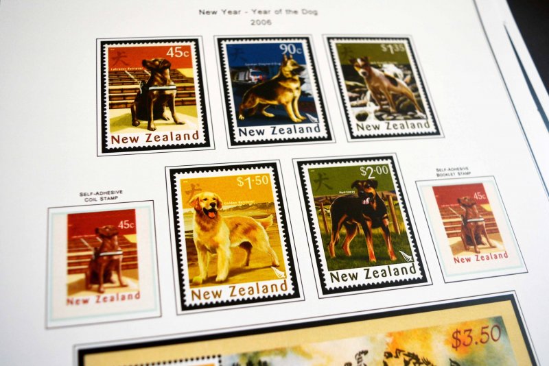 COLOR PRINTED NEW ZEALAND 2005-2010 STAMP ALBUM PAGES (80 illustrated pages)