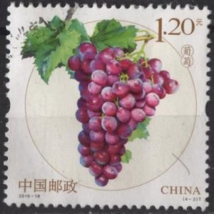 China (PRC) 4385 (used) $1.20 grapes (2016)