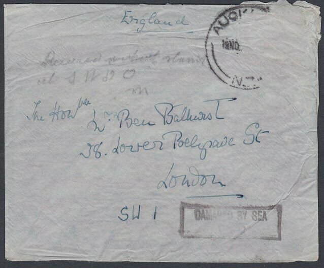 NEW ZEALAND CYGNUS CRASH COVER to London 1937 ex Auckland...................K609