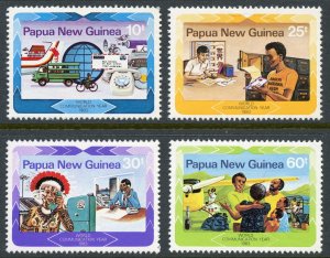 Papua New Guinea Scott 584-87 MNHOG - World Communications Year Set - SCV $2.85