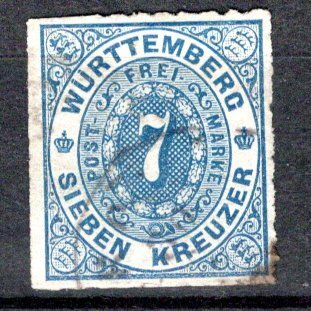 German States Wurttemberg Scott # 50, used