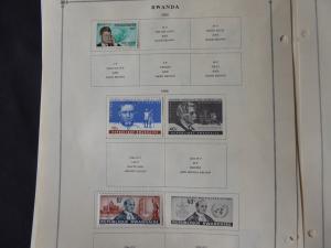 Rwanda 1962-1980  Mint/Used Stamp Collection on Scott Int Alb Pgs