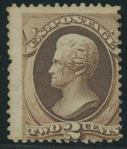 #157 2c 1873 BANKNOTE MINT OG NH CV $975 AU1120