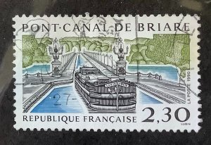 France 1990 Scott 2216 used - 2.30fr, Tourism,  view of the Briare Canal