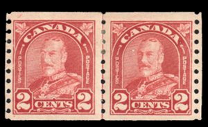 Canada #181 (Unitrade 181iii) CatCA$120, 1930 2c deep red, left stamp with c...