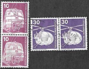 FRG SC 1171,1173 - Train & Helicopter - Pairs - Used - 1975