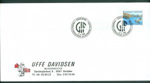 Greenland. FDC Commercial 1986. Sport 2.80 + 50 Ore. Adr: Denmark