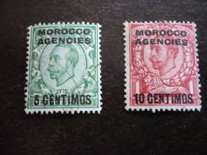 Stamps-British Offices in Morocco-Scott#46-47-Used Part Set of 2 Stamps