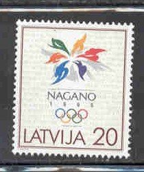 Latvia Sc 461 1998 Nagano Olympics stamp mint NH