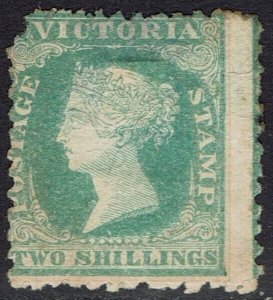 VICTORIA 1859 QV WOODBLOCK 2/- UNUSED NO GUM SPACEFILLER