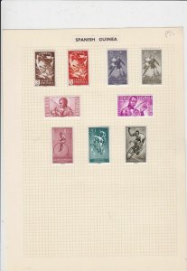 Spanish guinea Stamps on album page Ref 15118