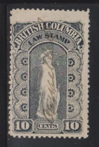 Canada, Revenue,  10c British Columbia Law Stamp (BCL 5) USED