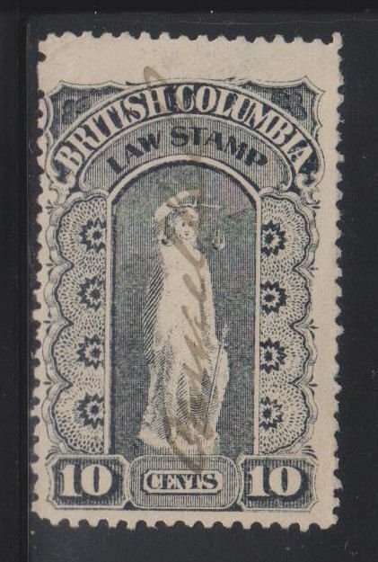 Canada, Revenue,  10c British Columbia Law Stamp (BCL 5) USED