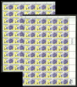 UNITED STATES (50) Complete Sheets Stamps ALL Mint Never Hinged FV=$99+