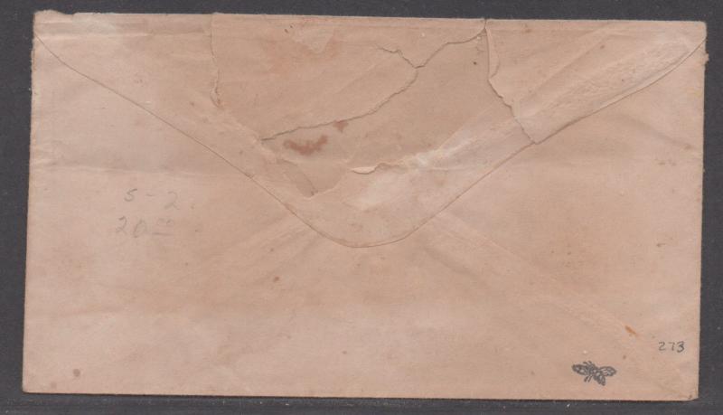 **CSA Cover, SC# 4 x2,  Different Shades, Charlottesville, VA, 11/1/1862