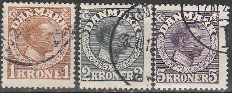 Denmark #132-4  F-VF Used CV $18.25 (A16828)