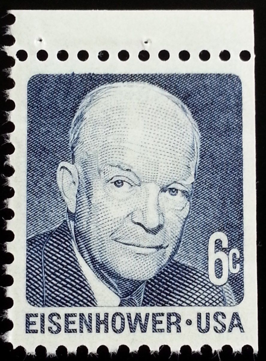 1970 6c Dwight David "Ike" Eisenhower, Booklet Single Scott 1393a Mint