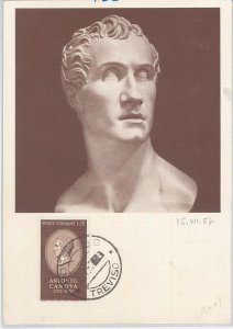 56837 - ITALY - POSTAL HISTORY - MAXIMUM CARD - 1957 Antonio Canova ART-