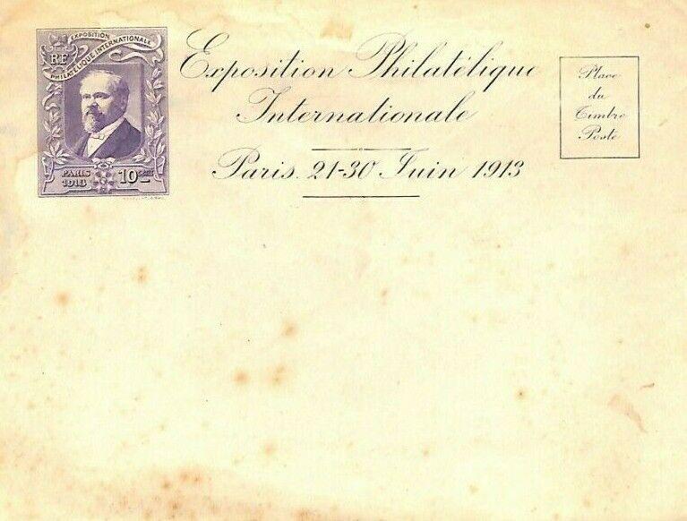 FRANCE Cover Paris *Philatelic Exhibition* Stationery 1913{samwells-covers}CG221