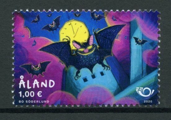 Aland Wild Animals Stamps 2020 MNH Bats Nordic Flying Mammals 1v Set