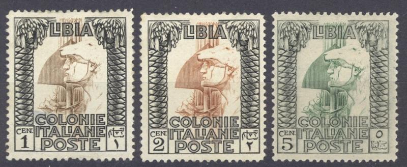 Libya Sc# 20-22 MH 1921 1c-5c Roman Legionary
