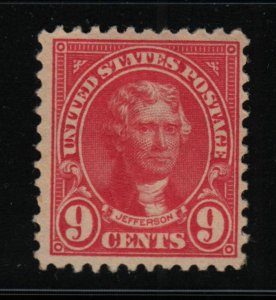 1923 Thomas Jefferson Sc 561 9c rose MNH single stamp (09