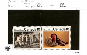 Canada, Postage Stamp, #579a Pair Mint NH, 1976 Indian (AC)