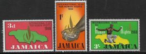 JAMAICA, 371-373, MNH, HUMAN RIGHTS YEAR 1968