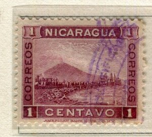 NICARAGUA; 1900 early Momotombo Mountain issue fine used 1c. value