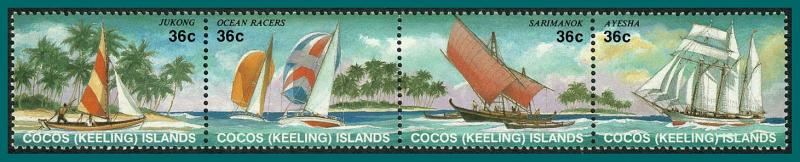 Cocos 1987 Sailing Craft, MNH 158,SG158-SG161