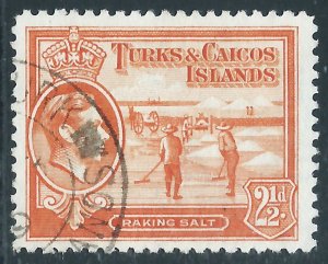 Turks and Caicos Islands, Sc #83, 2-1/2d Used