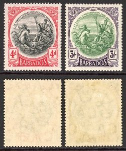 Barbados SG199/200 Colour Change set of 2 M/M  Cat 35 pounds