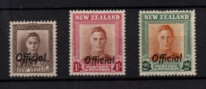 New Zealand KGVI 9d - 2/- Officials MNH SGO98-O99 WS36619